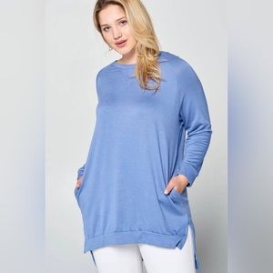 PS-T37-Plus Size Rayon French Terry Top
